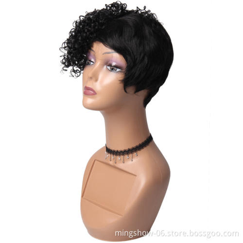 Wholesale  best quality synthetic curly wig  heat resistant